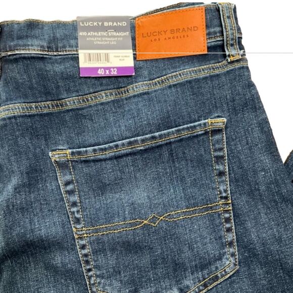 Lucky Brand Men’s Jean 410 Athletic Straight Fit Blue Size 40 X 32 NWT - Picture 3 of 10